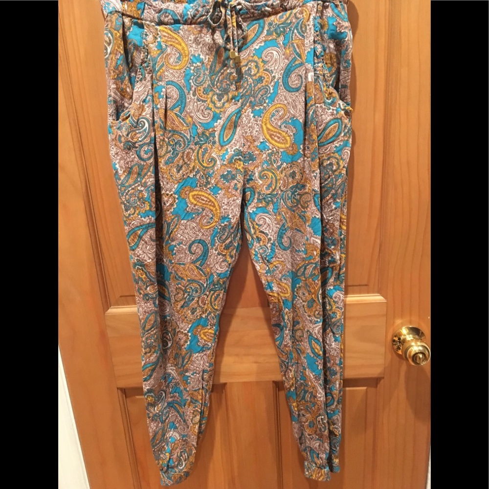 Psychedelic Paisley Colorful Festival Harem Pants